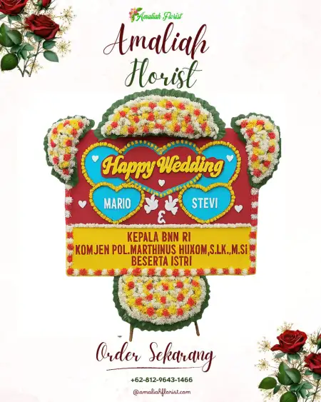 Papan Bunga Pernikahan Ngradin